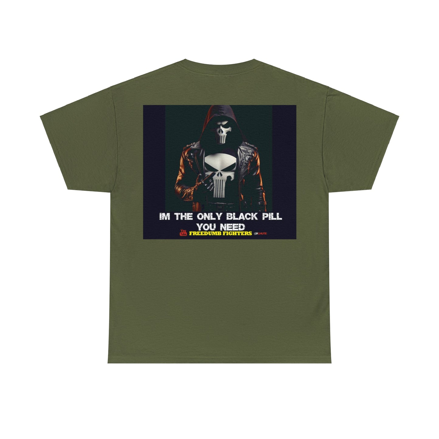 FREEDUMB FIGHTERS BLACK PILL COLORED selection Unisex Heavy Cotton Tee