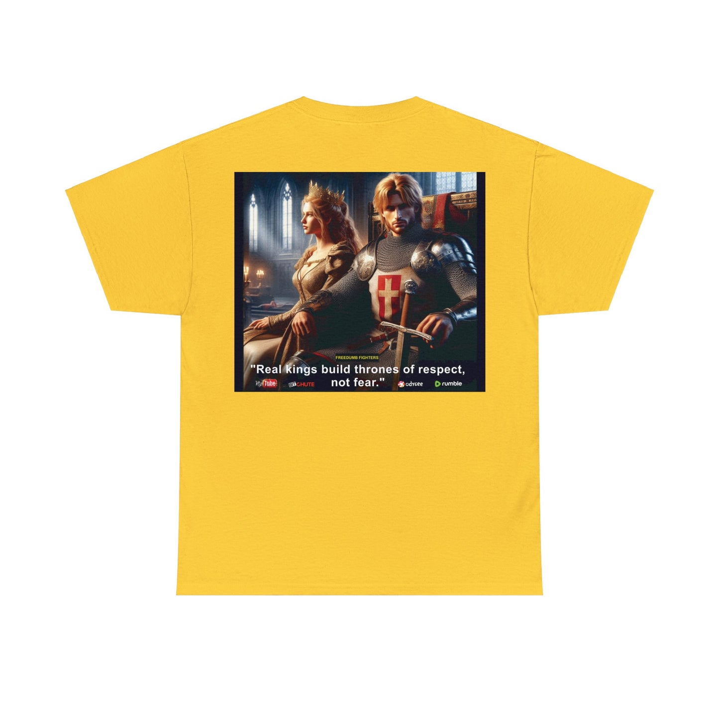 FREEDUMB FIGHTERS REAL KINGS fashion streetwear Unisex Heavy Cotton Tee colored