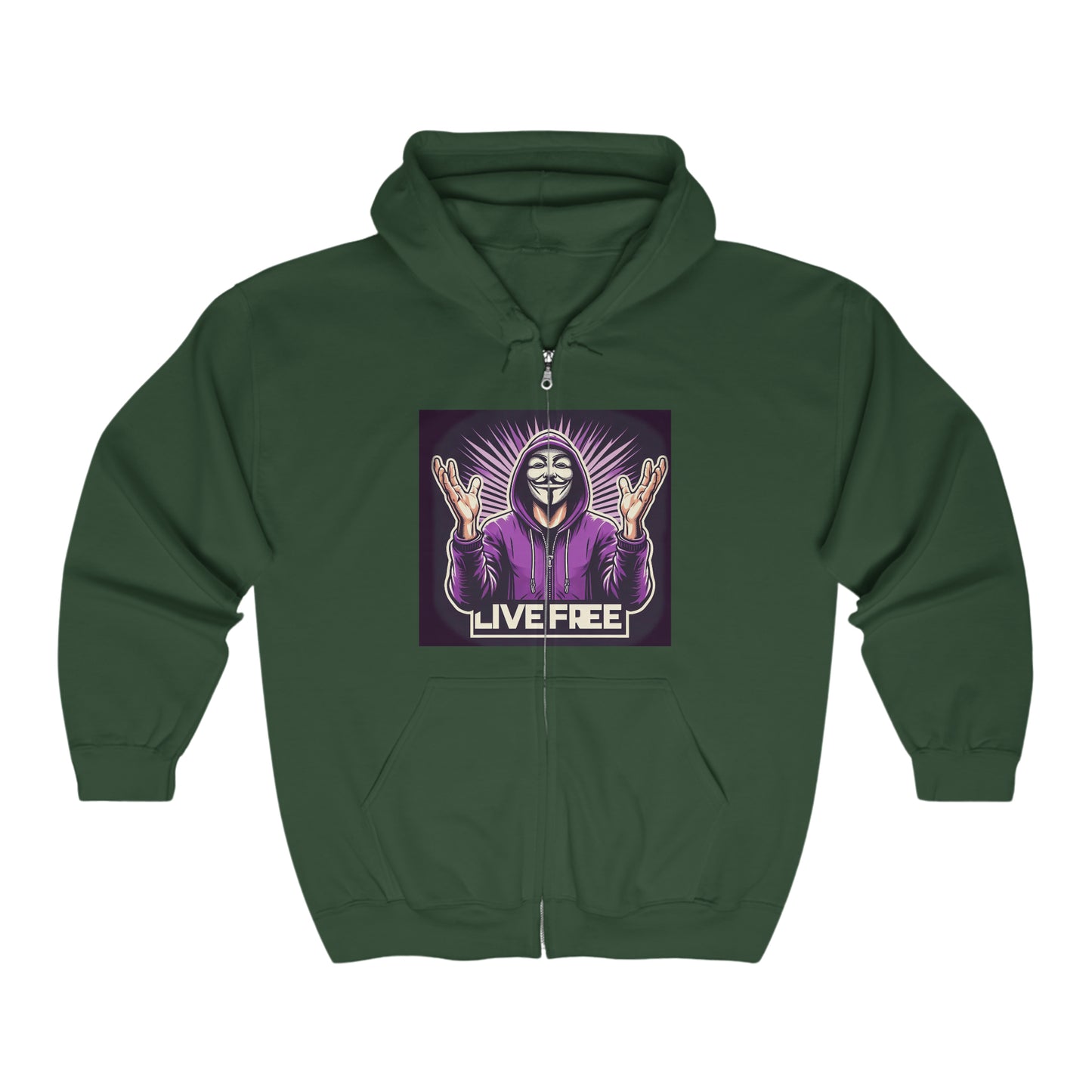 INTERNATIONAL REAL KINGS FREEDUMB FIGHTERS Unisex Heavy Blend™ Full Zip Hooded Sweatshirt