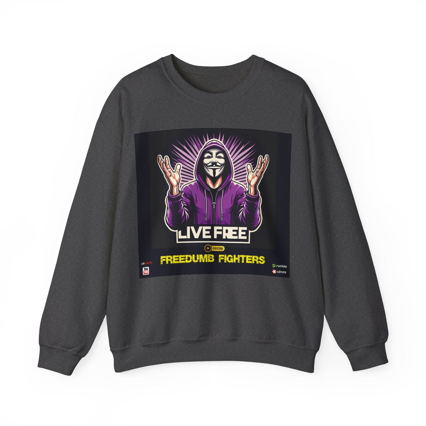 International/China LIVE FREE THEY LIVE Hollywool Unisex Heavy Blend™ Crewneck Sweatshirt