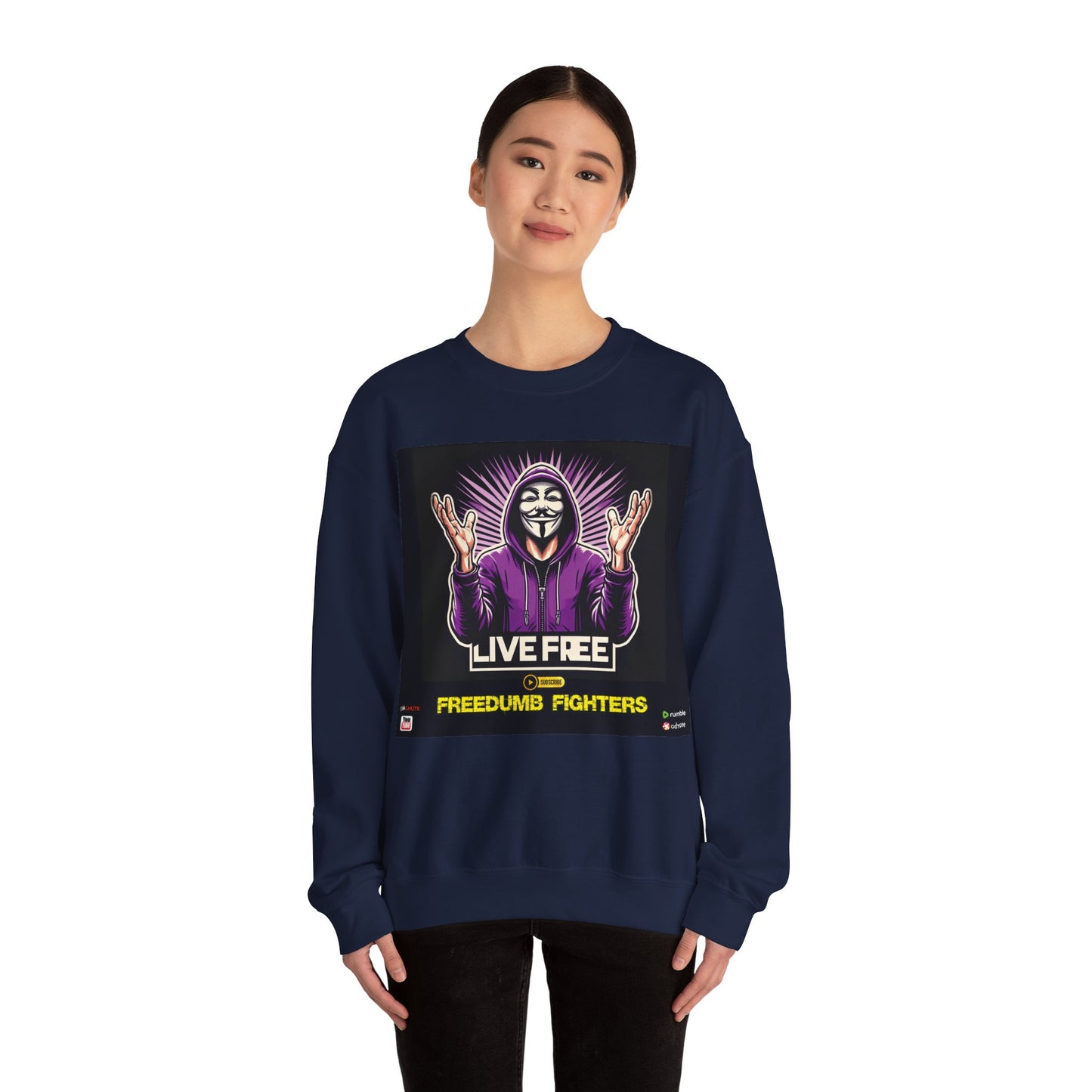 International/China LIVE FREE THEY LIVE Hollywool Unisex Heavy Blend™ Crewneck Sweatshirt
