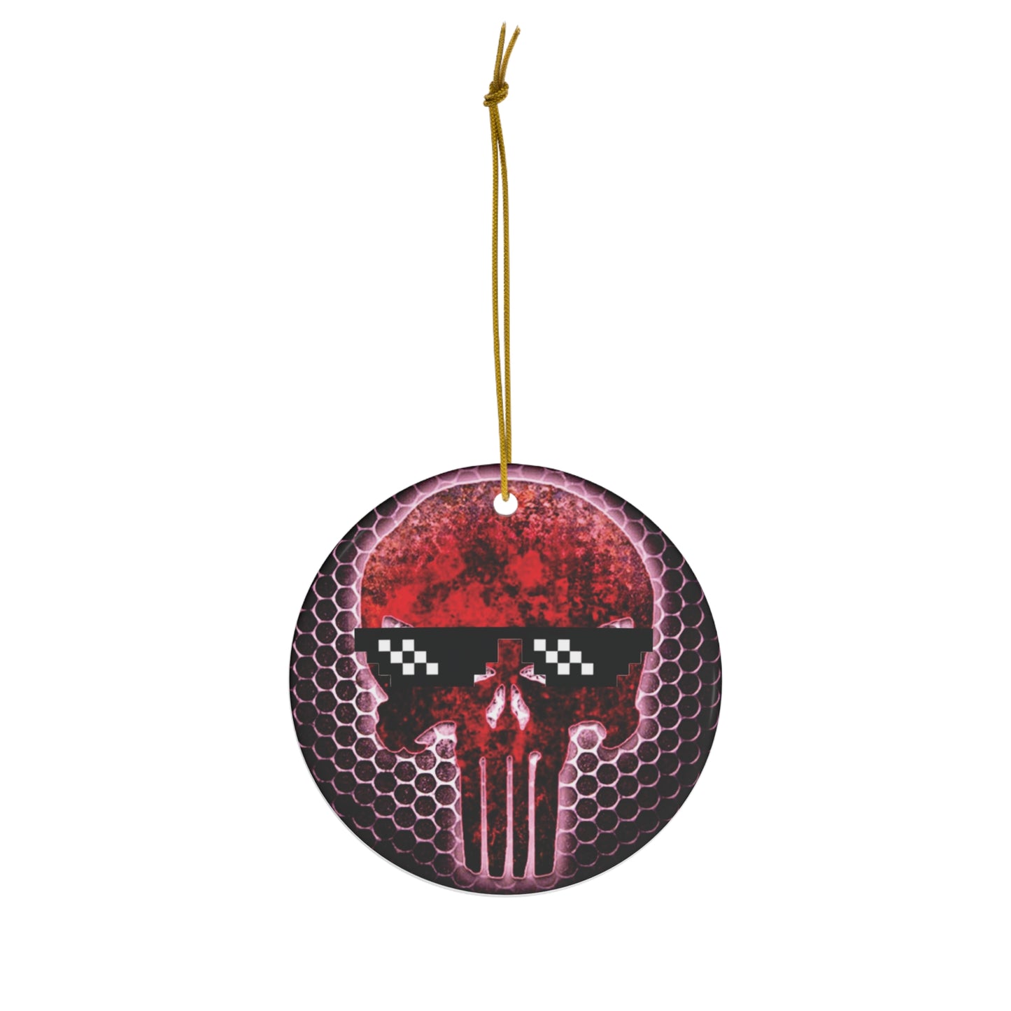 Merry Christmas RED PILL Ceramic Ornament, 4 Shapes