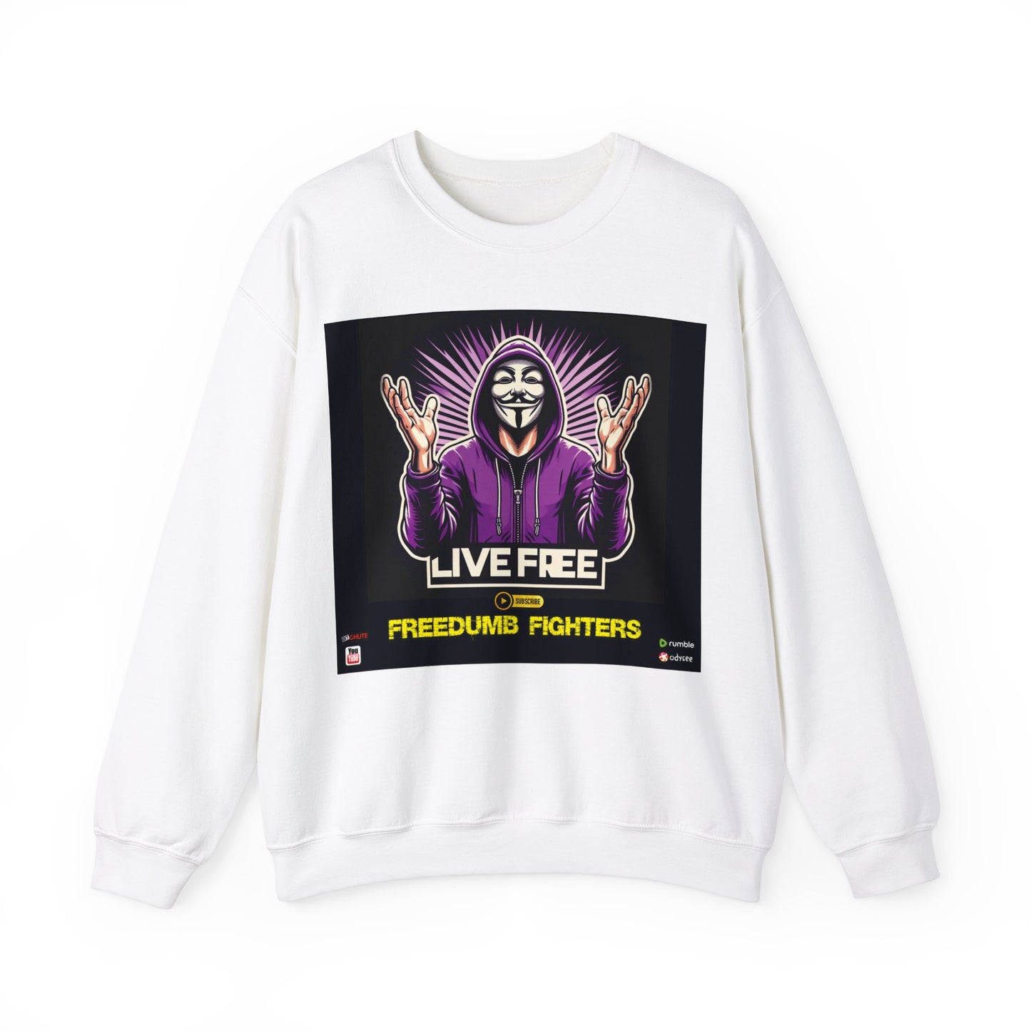 International/China LIVE FREE THEY LIVE Hollywool Unisex Heavy Blend™ Crewneck Sweatshirt