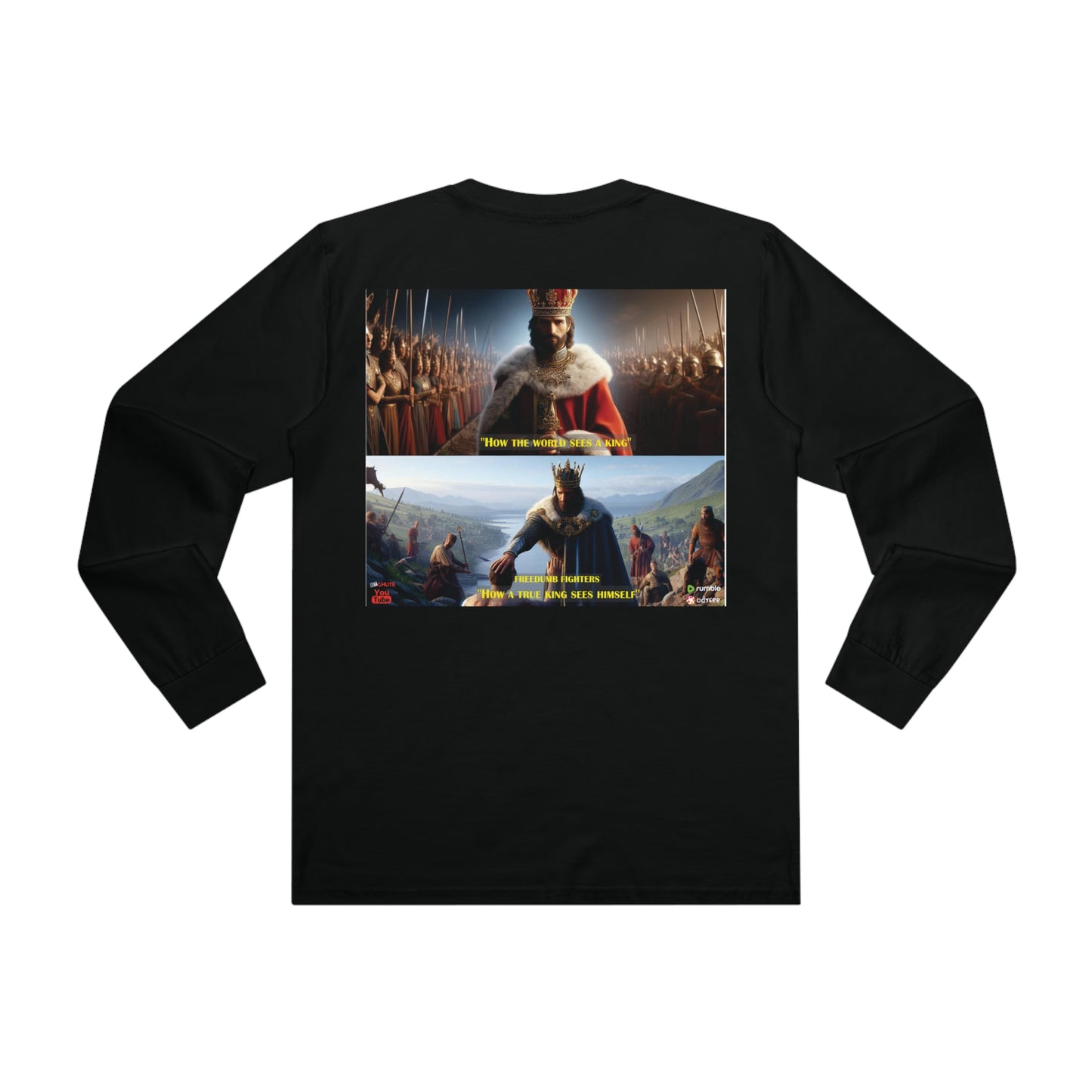 FREEDUMB FIGHTERS KINGS SEE streetwear Men’s Base Longsleeve Tee