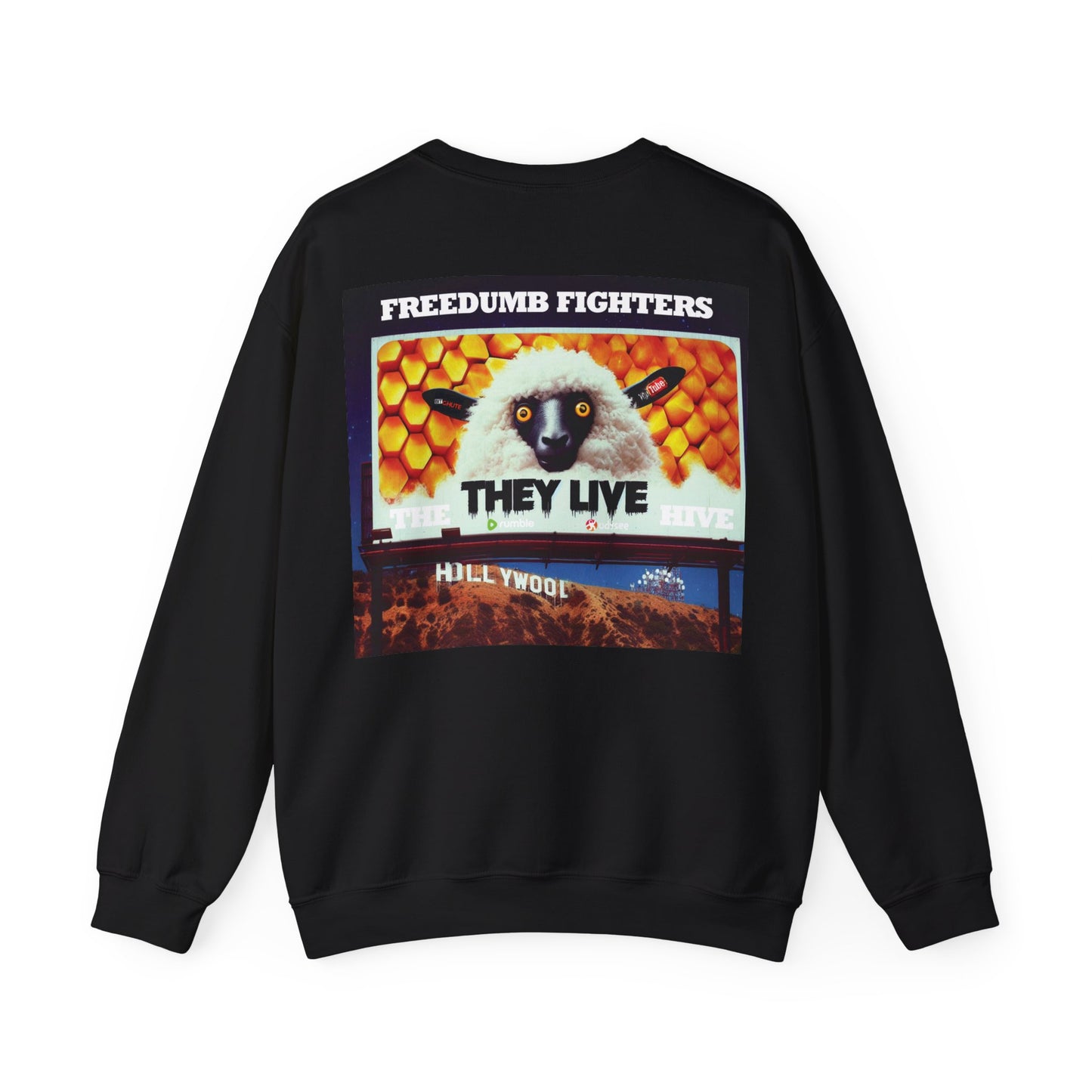 International/China LIVE FREE THEY LIVE Hollywool Unisex Heavy Blend™ Crewneck Sweatshirt