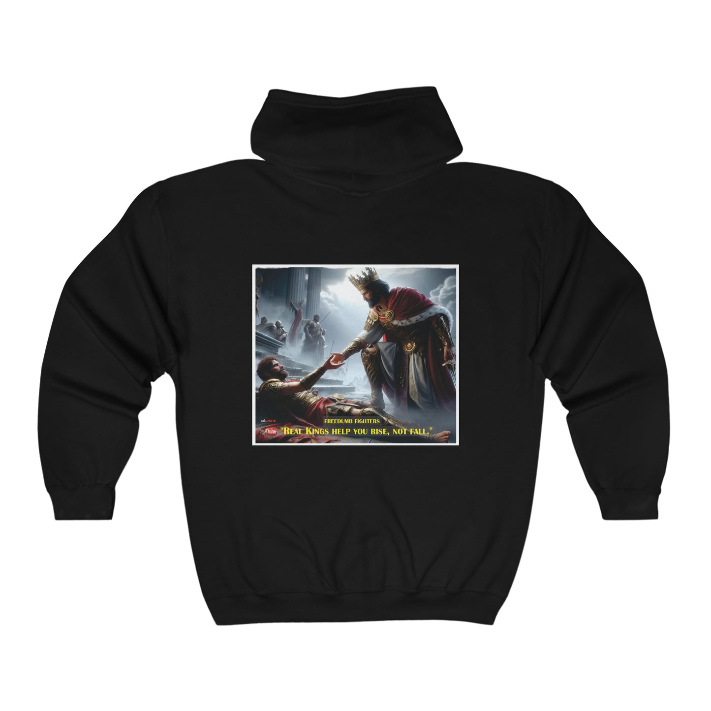 FREEDUMB FIGHTERS/REAL KINGS RISE Unisex Heavy Blend™ Full Zip Hooded Sweatshirt