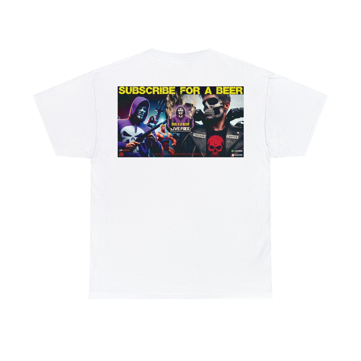 FREEDUMB FIGHTERS SUBSCRIBE streetwear COLORED Unisex Heavy Cotton Tee