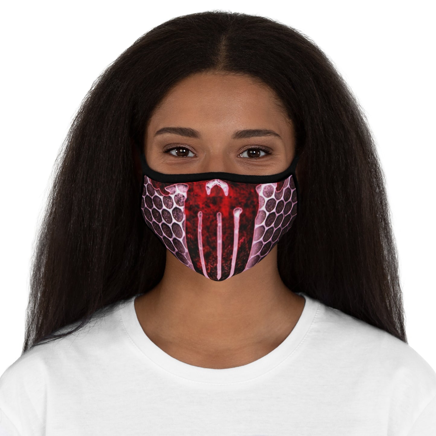 FREEDUMB FIGHTER RED PILL Fitted Polyester Face Mask