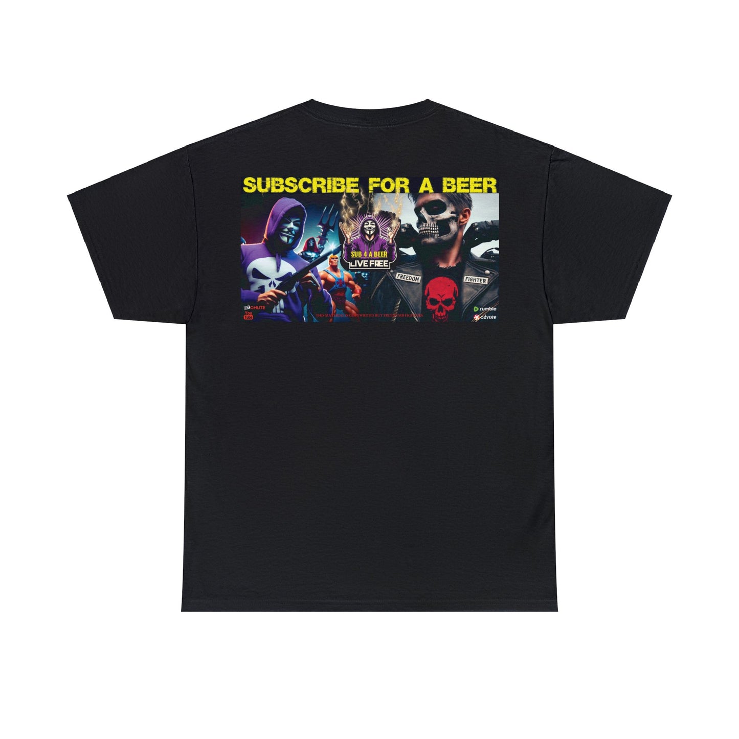 FREEDUMB FIGHTERS SUBSCRIBE streetwear COLORED Unisex Heavy Cotton Tee