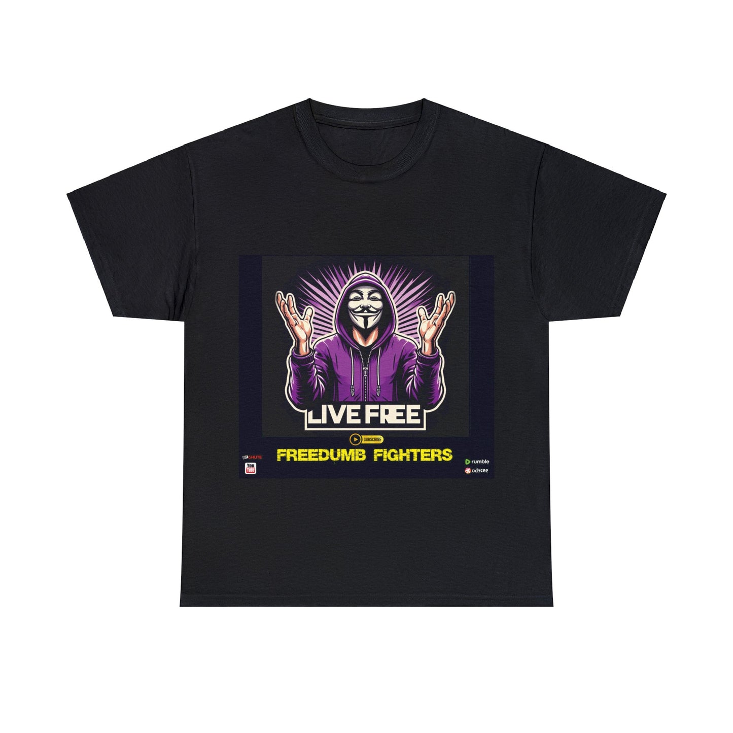 FREEDUMB FIGHTERS LIVE FREE BLACK PILL Unisex Heavy Cotton Tee