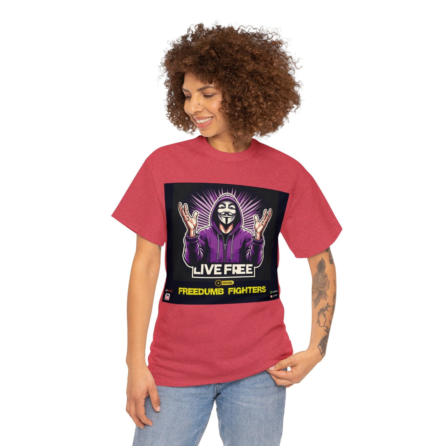 FREEDUMB FIGHTERS WISE KING COLORED Unisex Heavy Cotton Tee