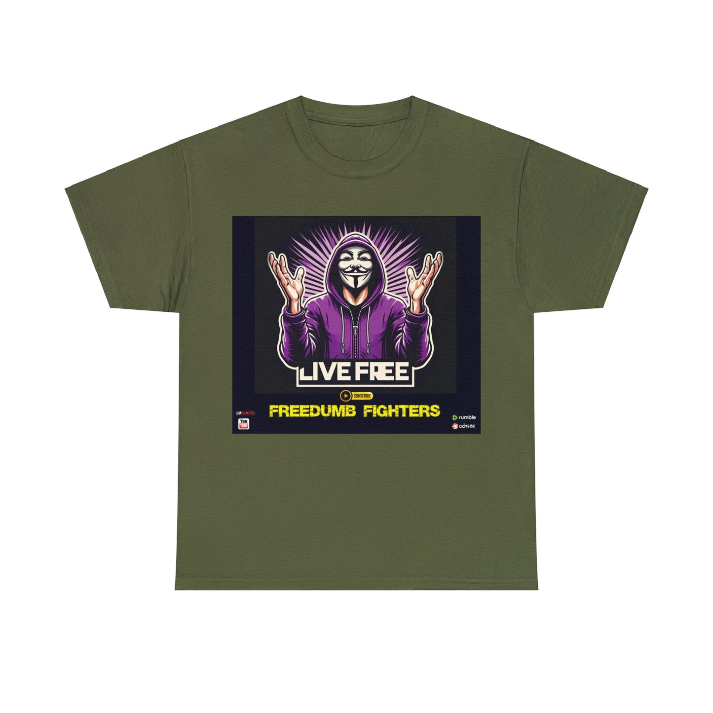 FREEDUMB FIGHTERS king sees COLORED Unisex Heavy Cotton Tee