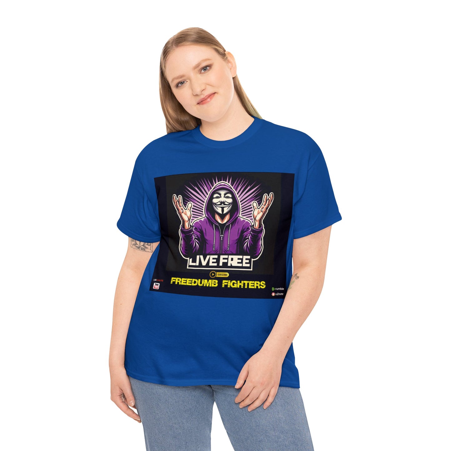 FREEDUMB FIGHTERS BLACK PILL COLORED selection Unisex Heavy Cotton Tee