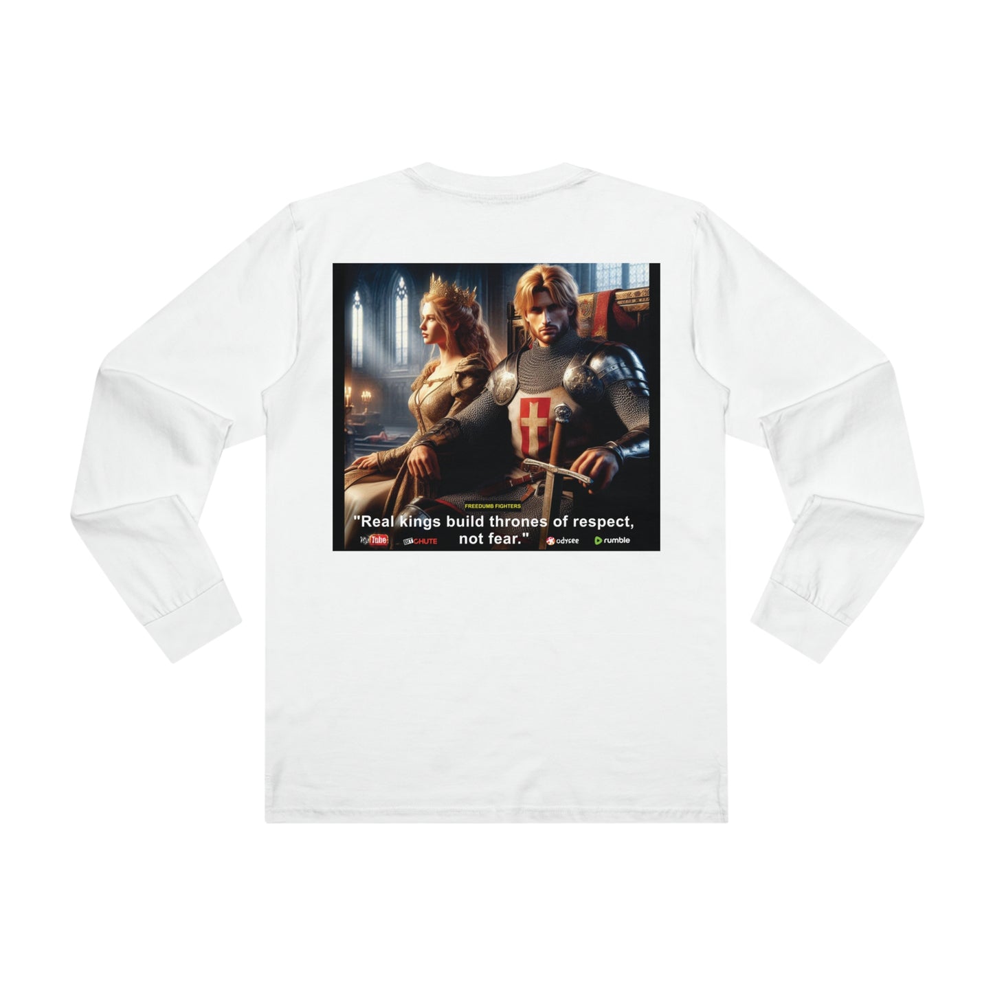 FREEDUMB FIGHTERS REAL KINGS streetwear Men’s Base Longsleeve Tee
