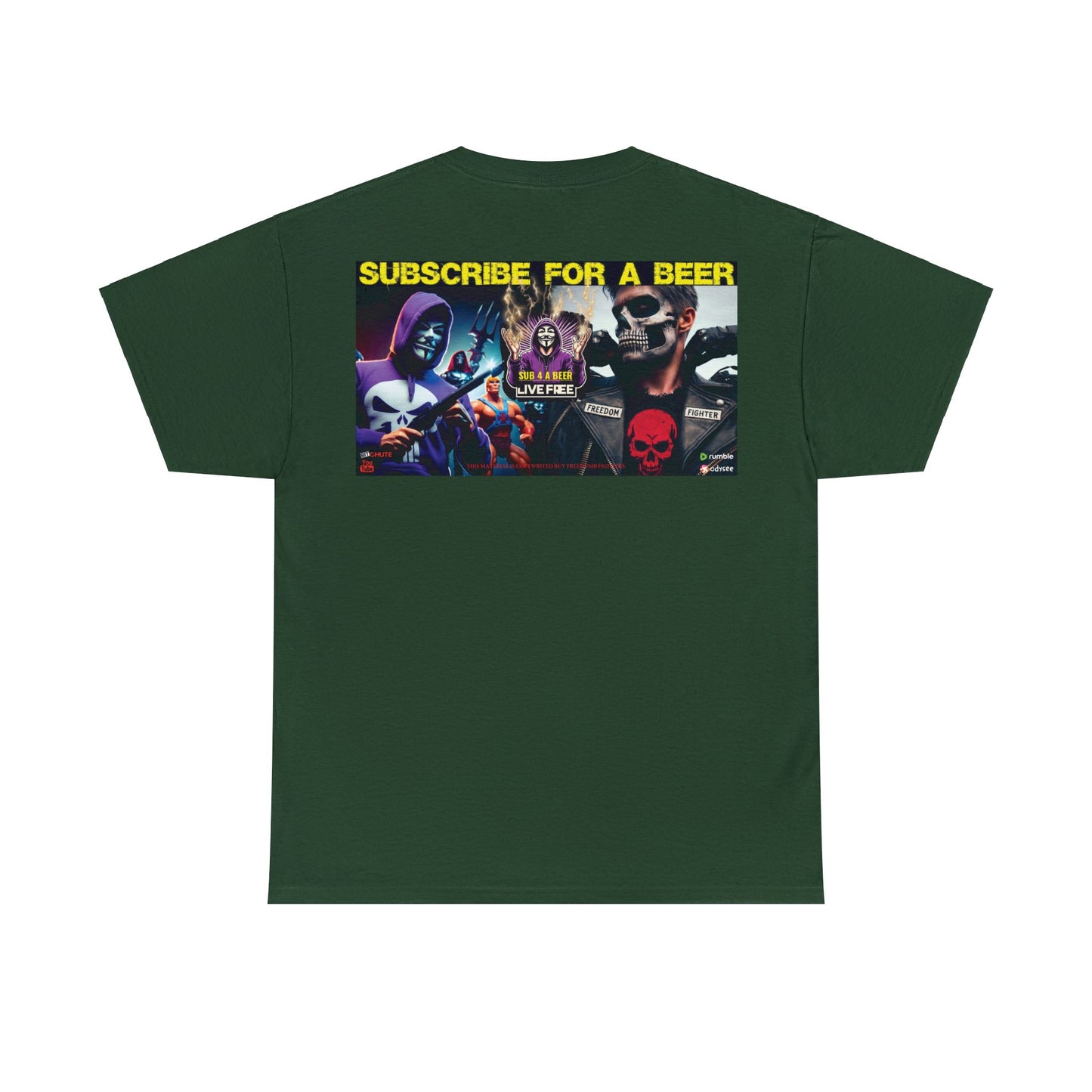 FREEDUMB FIGHTERS SUBSCRIBE streetwear COLORED Unisex Heavy Cotton Tee