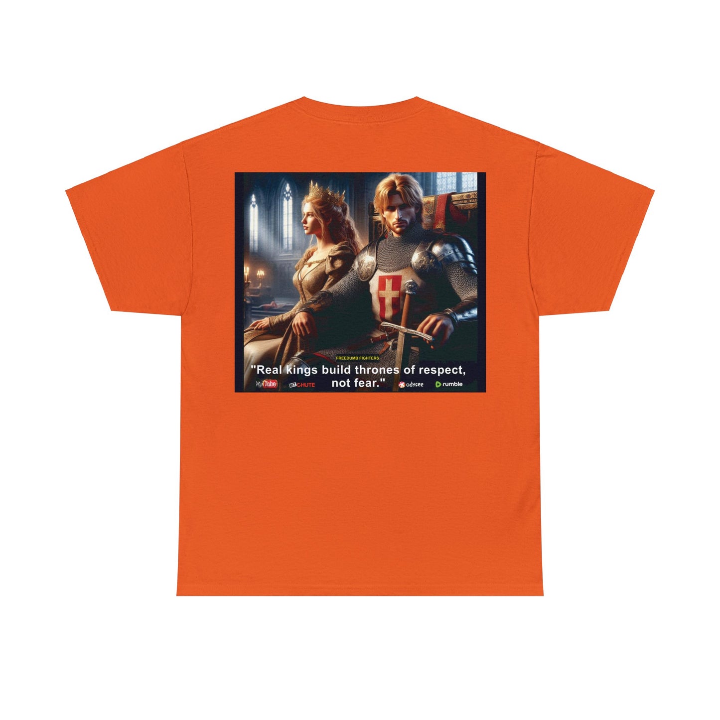 FREEDUMB FIGHTERS REAL KINGS fashion streetwear Unisex Heavy Cotton Tee colored