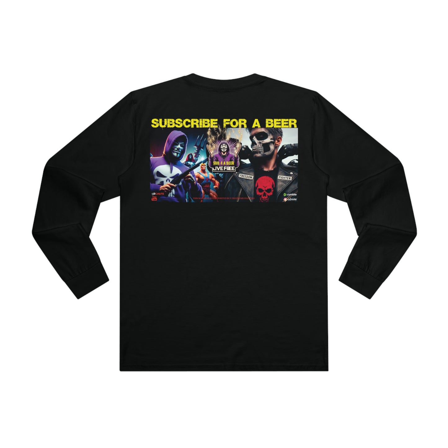 FREEDUMB FIGHTERS SUBSCRIBE streetwear Men’s Base Longsleeve Tee