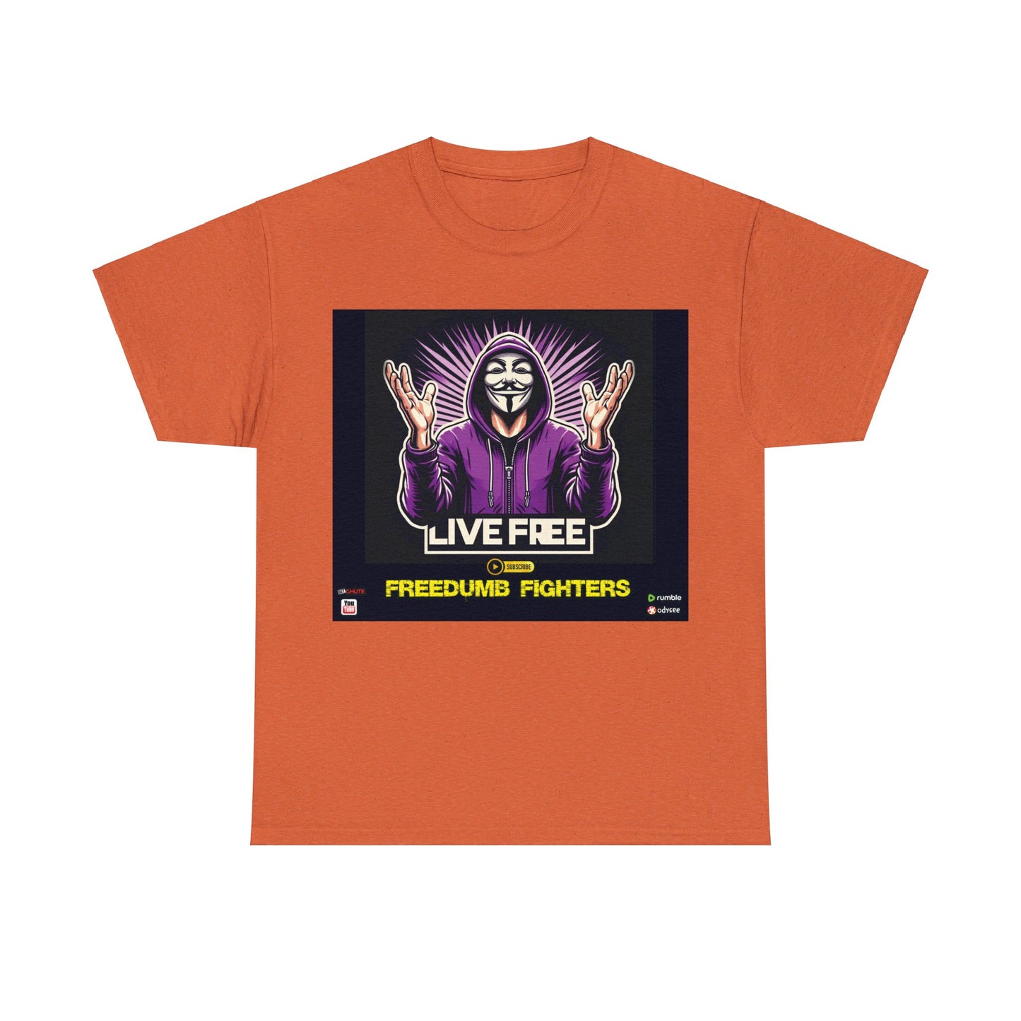 FREEDUMB FIGHTERS king sees COLORED Unisex Heavy Cotton Tee