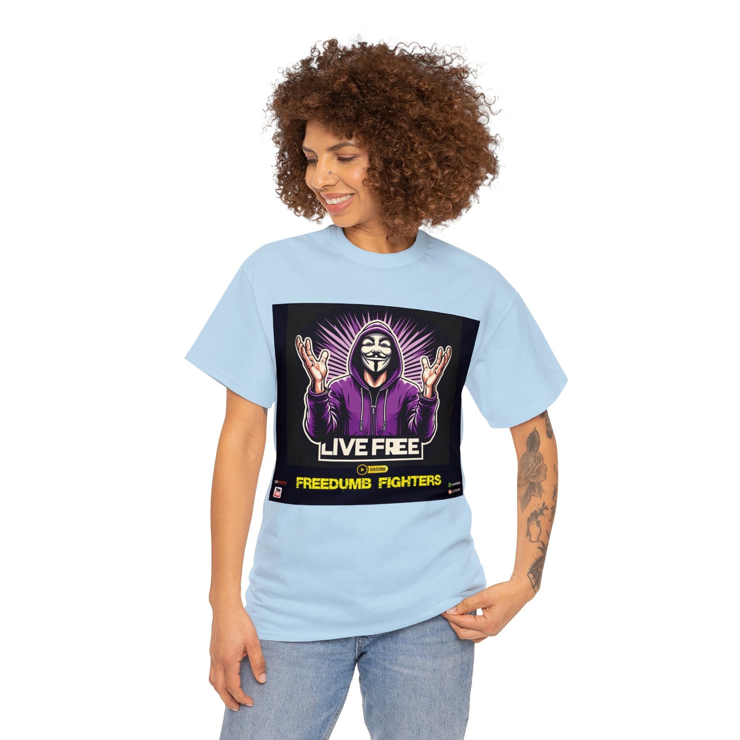 FREEDUMB FIGHTERS real kings rise colored unisex Tee shirt