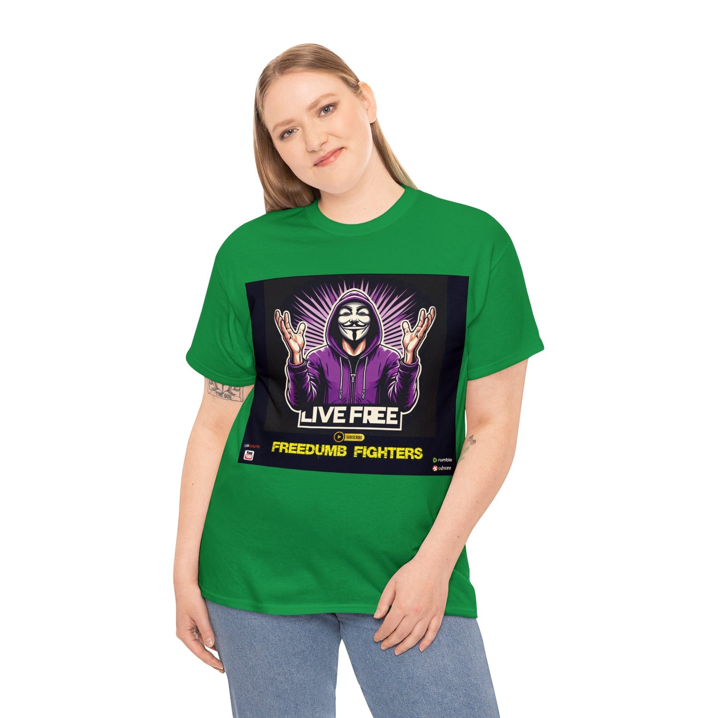 FREEDUMB FIGHTERS BLACK PILL COLORED selection Unisex Heavy Cotton Tee