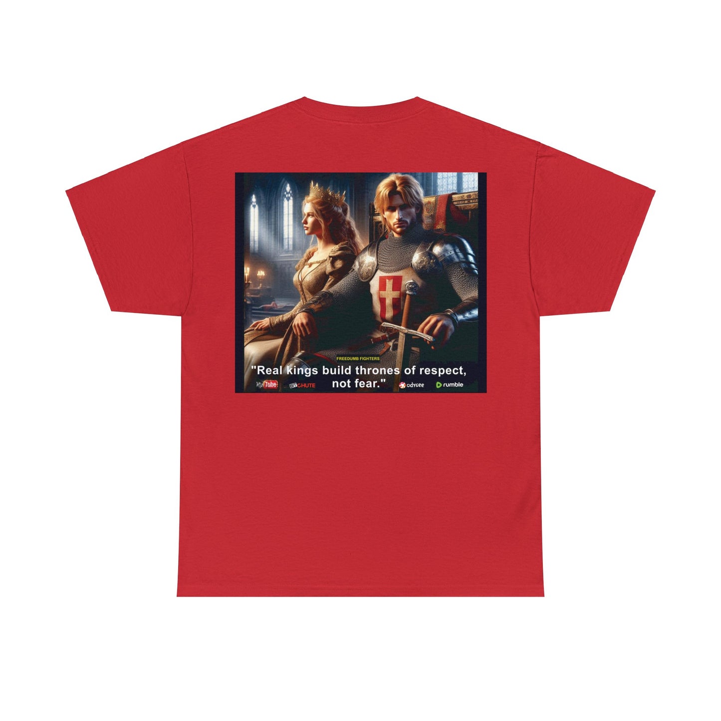 FREEDUMB FIGHTERS REAL KINGS fashion streetwear Unisex Heavy Cotton Tee colored