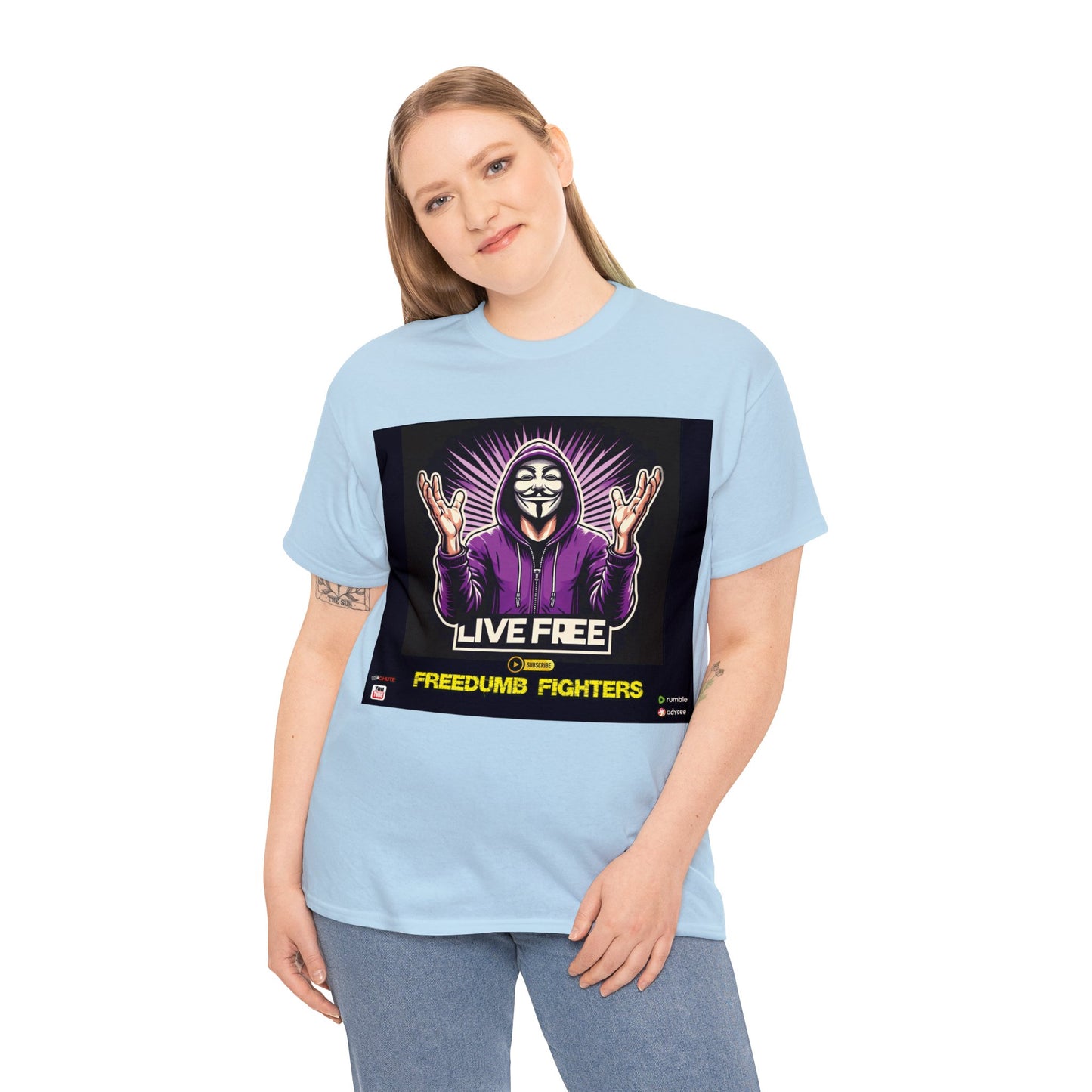 FREEDUMB FIGHTERS real kings rise colored unisex Tee shirt
