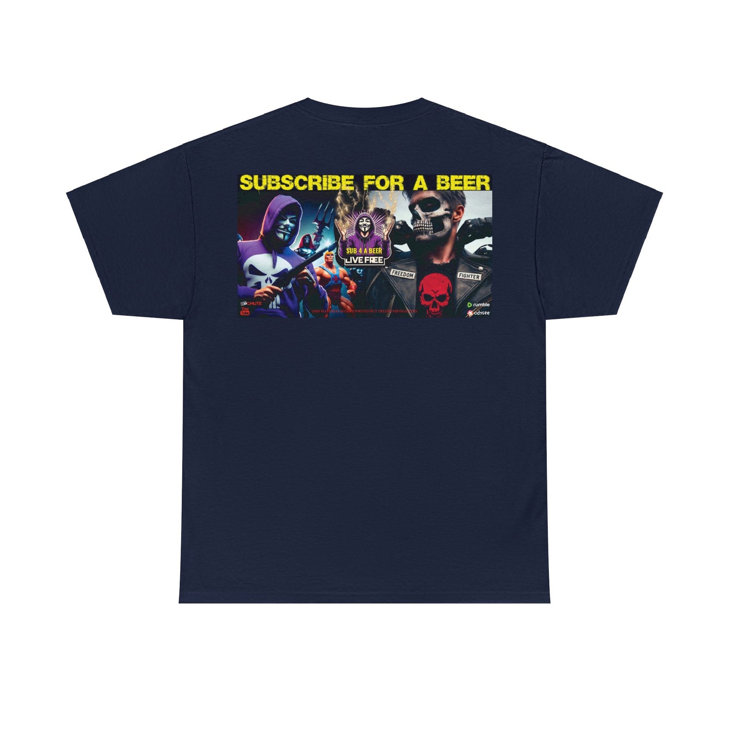 FREEDUMB FIGHTERS SUBSCRIBE streetwear COLORED Unisex Heavy Cotton Tee
