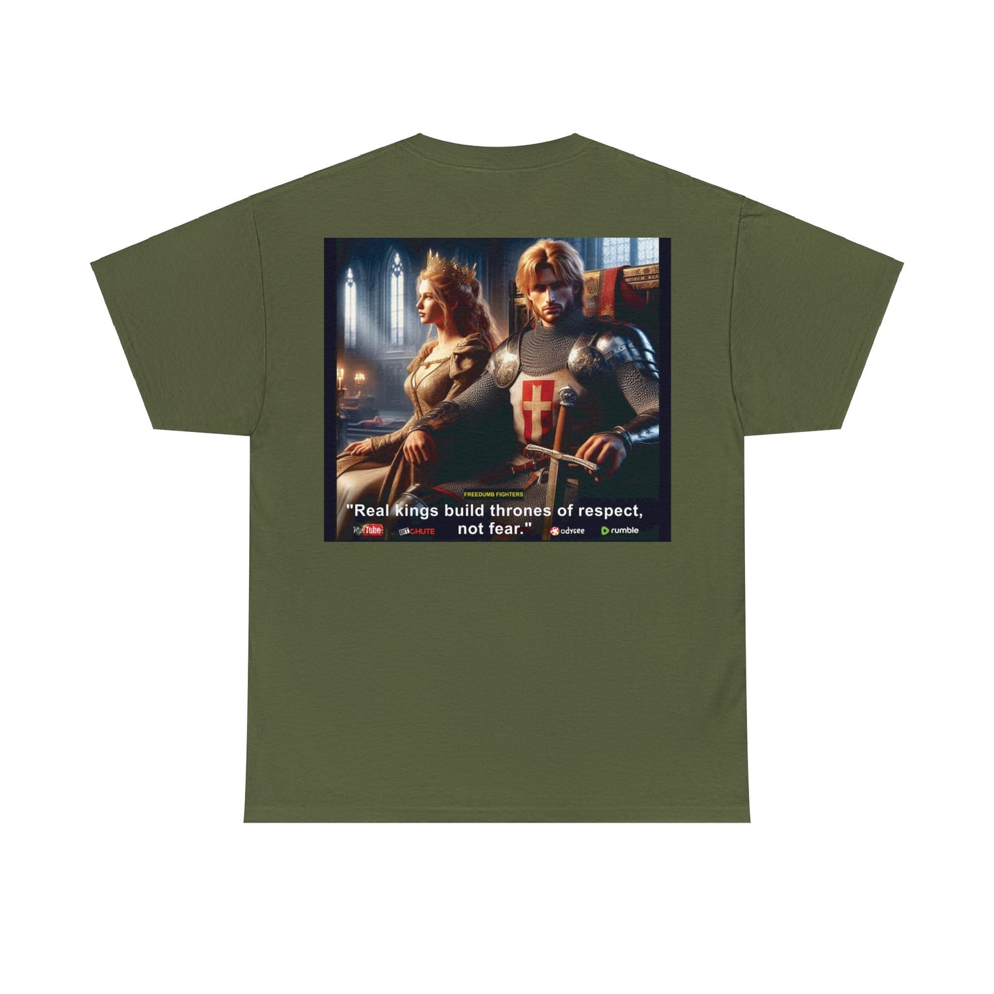 FREEDUMB FIGHTERS REAL KINGS fashion streetwear Unisex Heavy Cotton Tee colored