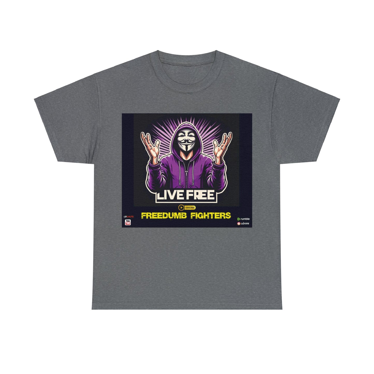 FREEDUMB FIGHTERS COURAGEOUS KING streetwear Unisex Heavy Cotton Tee