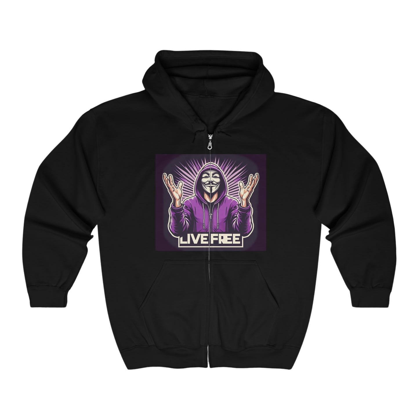 FREEDUMB FIGHTERS/WISE KING Unisex Heavy Blend™ Full Zip Hooded Sweatshirt