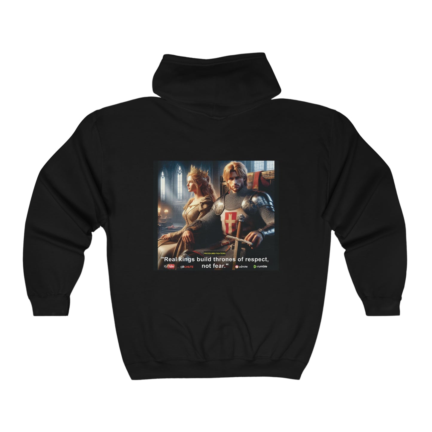 FREEDUMB FIGHTERS/REAL KINGS Unisex Heavy Blend™ Full Zip Hooded Sweatshirt
