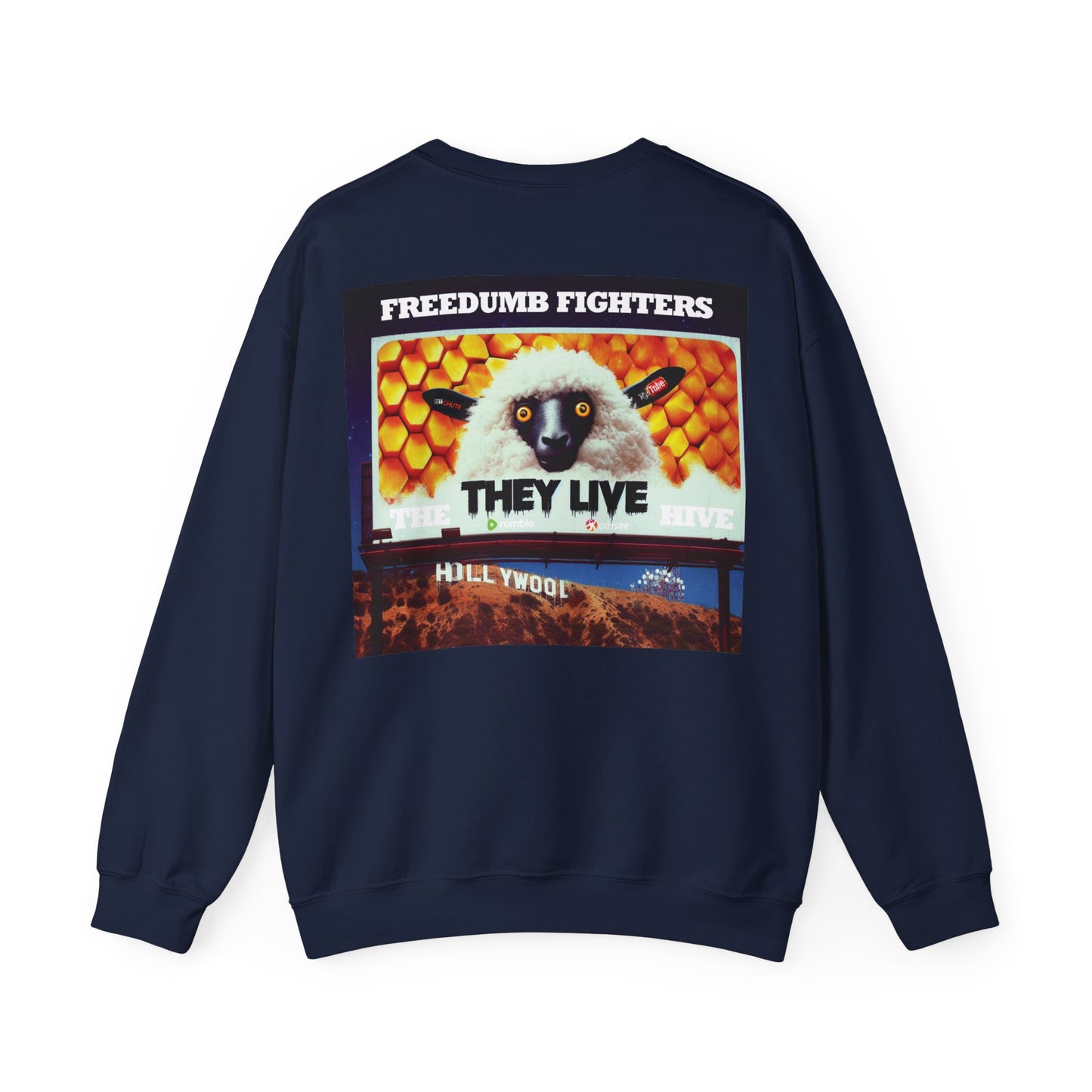 International/China LIVE FREE THEY LIVE Hollywool Unisex Heavy Blend™ Crewneck Sweatshirt