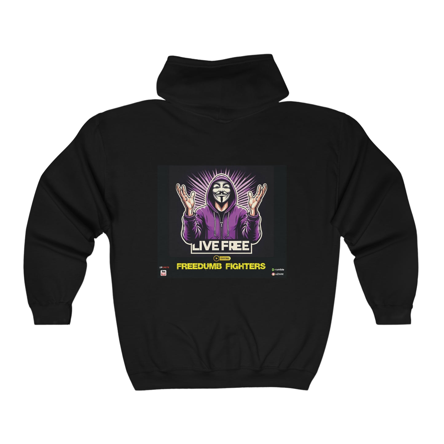 FREEDUMB FIGHTERS!!! Unisex Heavy Blend™ Full Zip Hooded Sweatshirt
