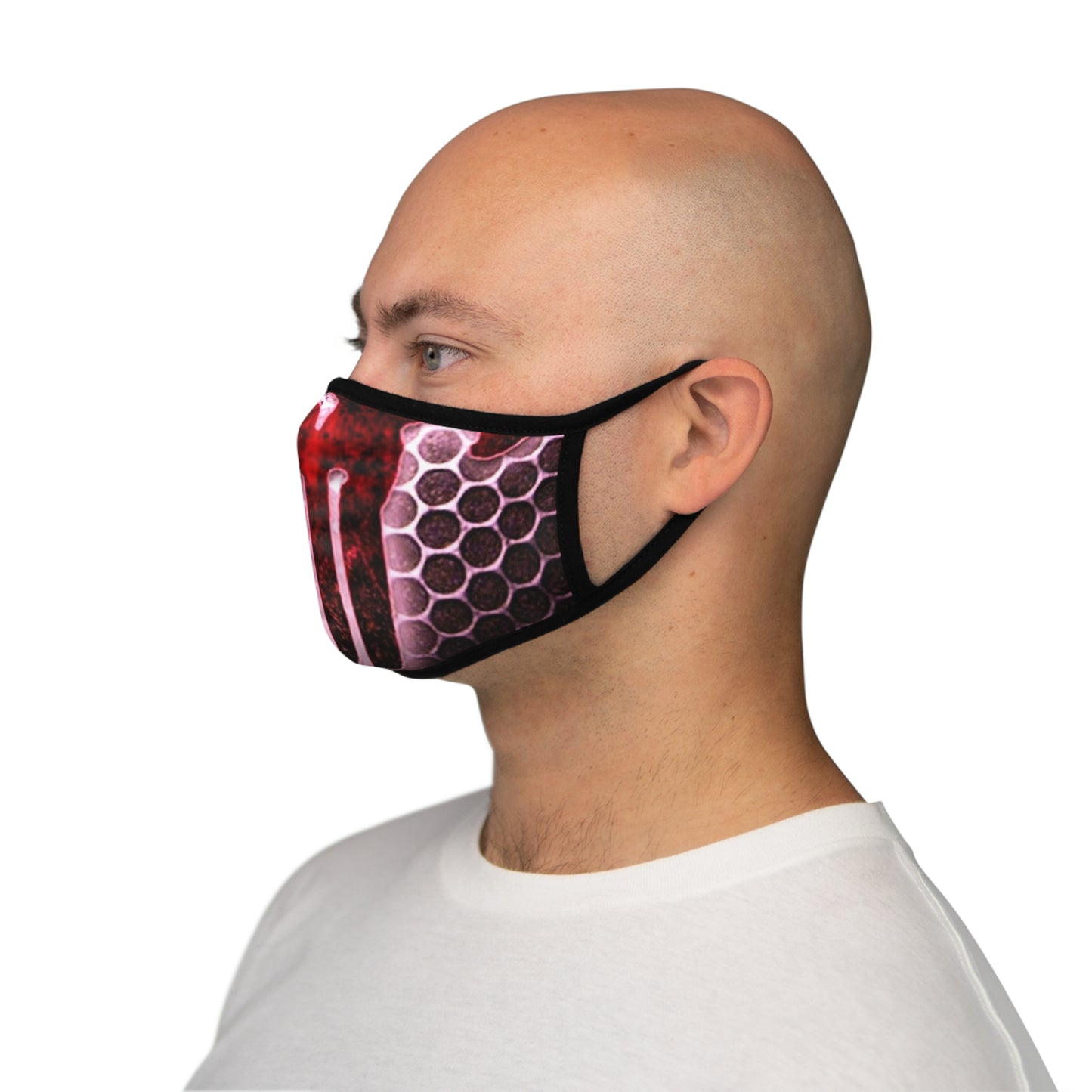 FREEDUMB FIGHTER RED PILL Fitted Polyester Face Mask