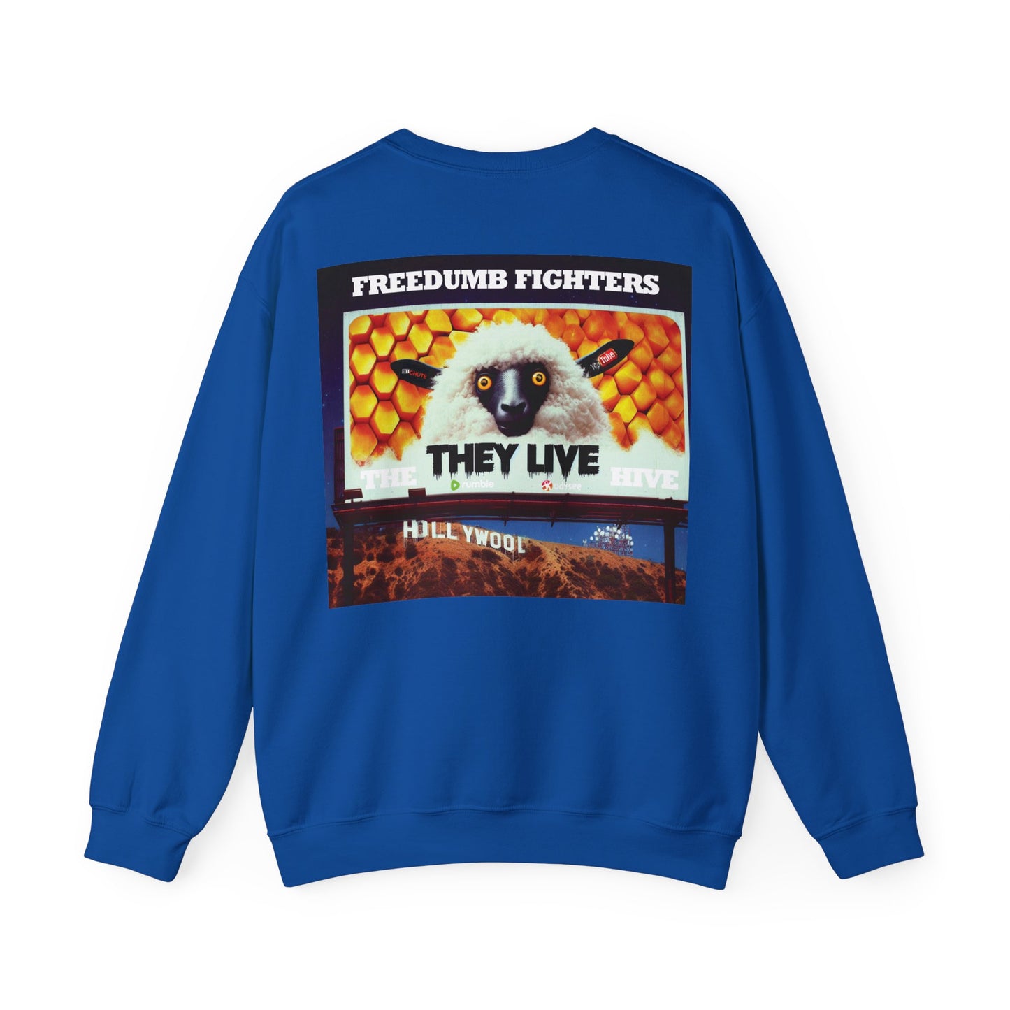International/China LIVE FREE THEY LIVE Hollywool Unisex Heavy Blend™ Crewneck Sweatshirt