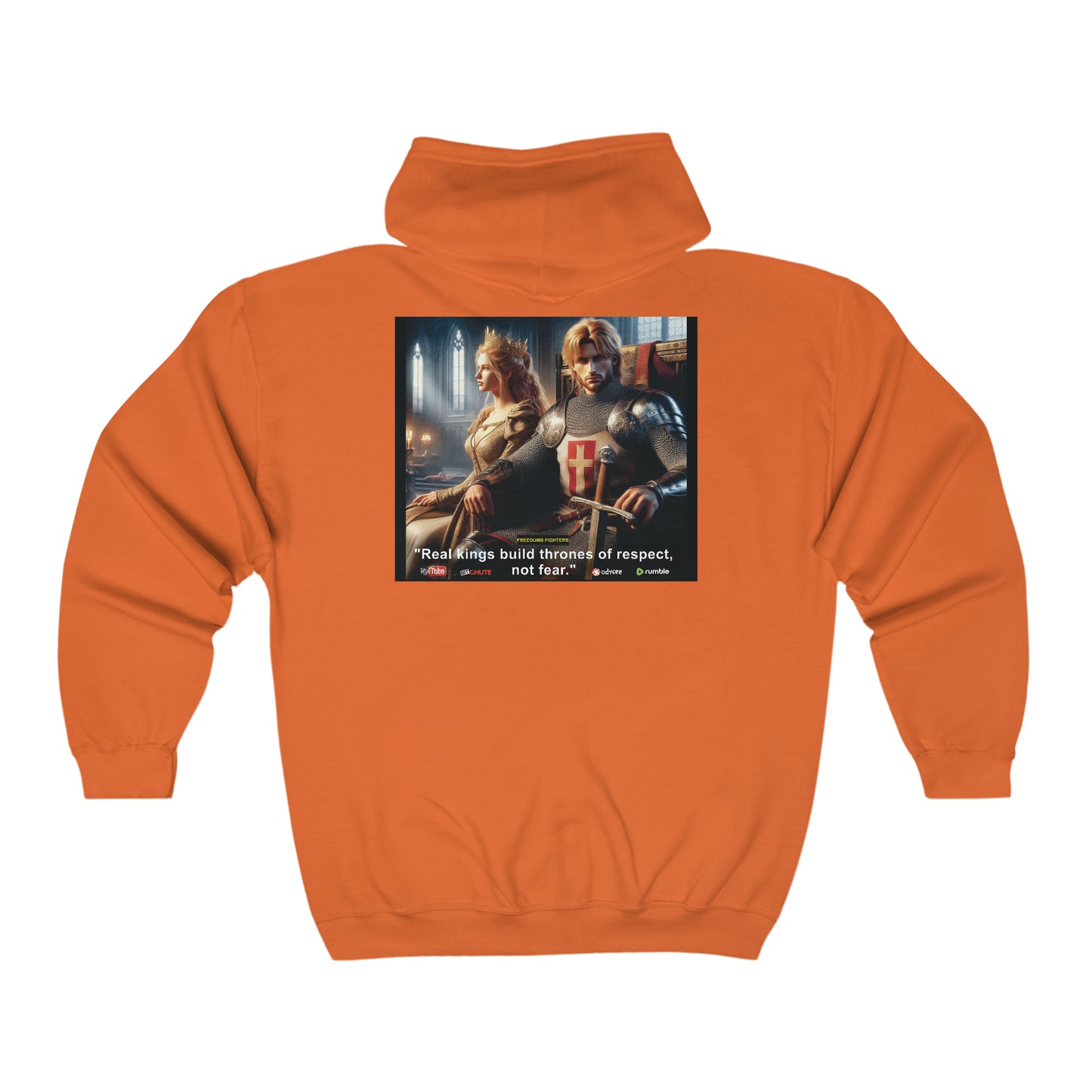 INTERNATIONAL REAL KINGS FREEDUMB FIGHTERS Unisex Heavy Blend™ Full Zip Hooded Sweatshirt
