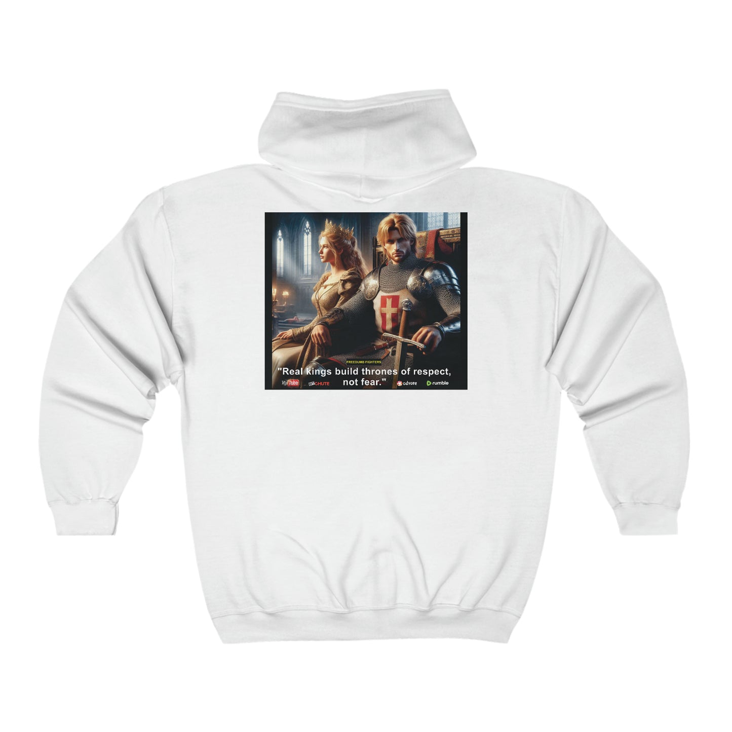 INTERNATIONAL REAL KINGS FREEDUMB FIGHTERS Unisex Heavy Blend™ Full Zip Hooded Sweatshirt