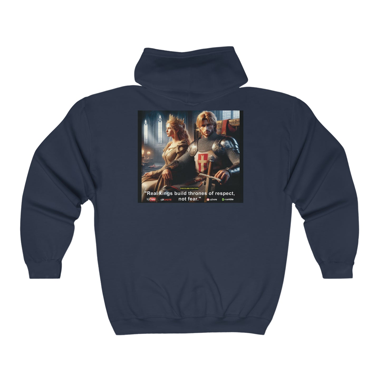 INTERNATIONAL REAL KINGS FREEDUMB FIGHTERS Unisex Heavy Blend™ Full Zip Hooded Sweatshirt