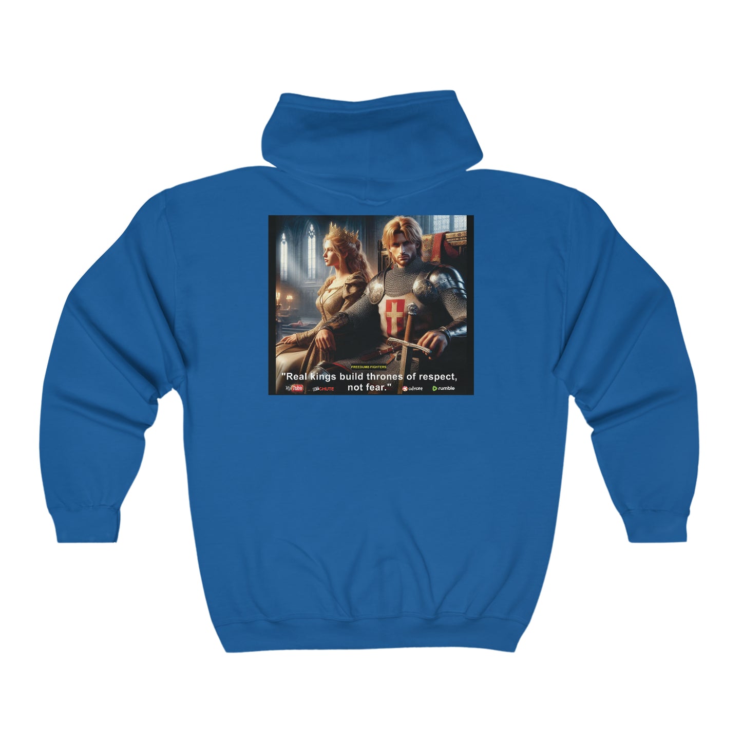 INTERNATIONAL REAL KINGS FREEDUMB FIGHTERS Unisex Heavy Blend™ Full Zip Hooded Sweatshirt