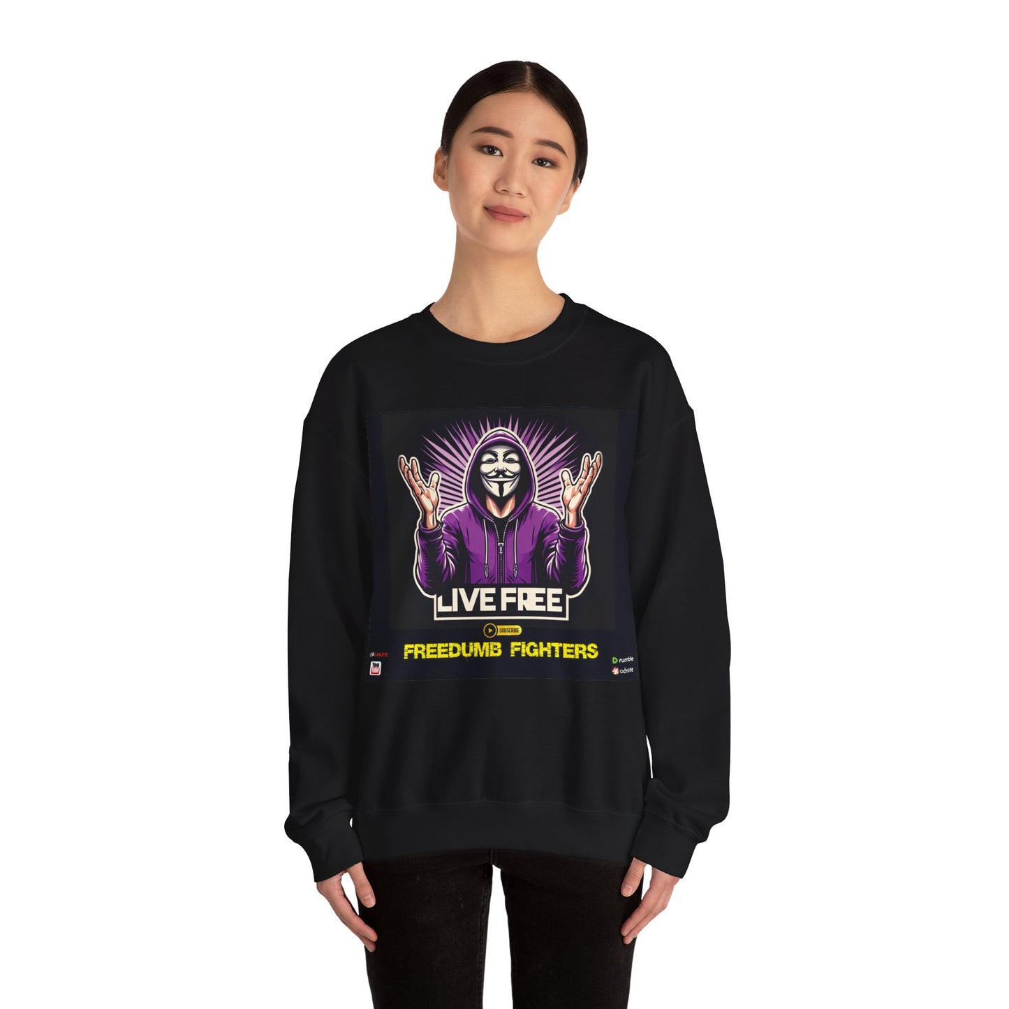 International/China LIVE FREE THEY LIVE Hollywool Unisex Heavy Blend™ Crewneck Sweatshirt